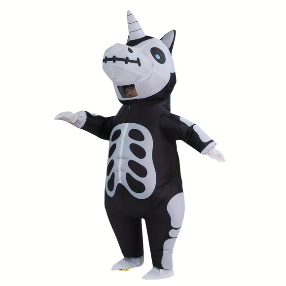 NNETM Inflatable Skeleton Unicorn Costume for Adults