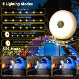 NNETM Rechargeable Camping String Lights with 5 Modes
