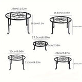 NNETM 5-Pack Metal Plant Stands for Indoor and Outdoor Use