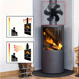 NNETM 6-Blade Quiet Fireplace Fan Heat Circulator