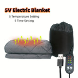 NNETM USB Heated Sleeping Bag Pad 5-Level Adjustable