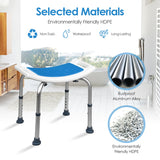 NNECW Adjustable Lightweight Shower Bench with Padded Seat & Built-in Handle