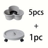 NNETM Stackable Self-Watering Plastic Planters (6 pcs)