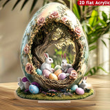 NNETM Bohemian Rabbit Acrylic Tabletop Decor for Home & Office