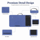 Multifunctional Laptop Lap Desk with Mouse Pad, Phone Holder & Device Stand