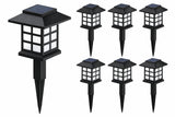 6-Piece Solar Outdoor Pathway Lights – Warm White