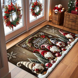 Santa Claus Christmas Doormat Non-Slip Machine-Washable