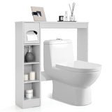 NNECW Over The Toilet Storage Cabinet with Adjustable Shelves and Paper Holder-White
