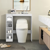 NNECW Over The Toilet Storage Cabinet with Adjustable Shelves and Paper Holder-White