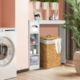 NNECW Over The Toilet Storage Cabinet with Adjustable Shelves and Paper Holder-White