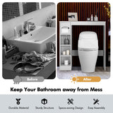 NNECW Over The Toilet Storage Cabinet with Adjustable Shelves and Paper Holder-White