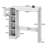 NNECW Over The Toilet Storage Cabinet with Adjustable Shelves and Paper Holder-White