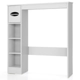 NNECW Over The Toilet Storage Cabinet with Adjustable Shelves and Paper Holder-White