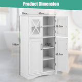 NNECW Bathroom Storage Cabinet with Adjustable Shelves for Bathroom