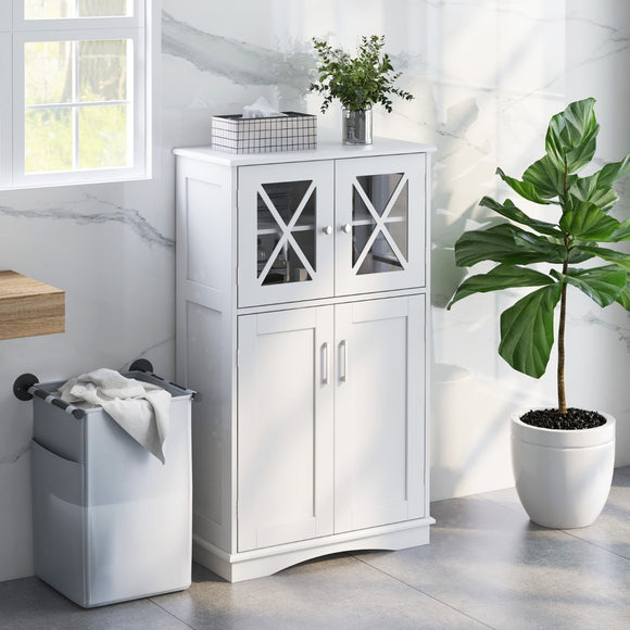 NNECW Bathroom Storage Cabinet with Adjustable Shelves for Bathroom