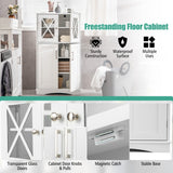 NNECW Bathroom Storage Cabinet with Adjustable Shelves for Bathroom