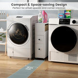 NNECW Slim Bathroom Storage Cabinet Movable with 2 Drawers-White