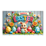 NNETM Easter Bunny Eggs Banner Polyester Decoration