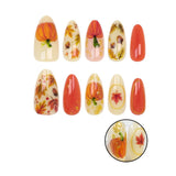 30-Piece 3D Almond-Shaped Press-On Nails for Halloween