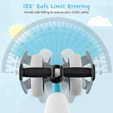 NNECW Baby Balance Training Bike with 4 Wheels for Infant-Blue