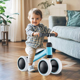 NNECW Baby Balance Training Bike with 4 Wheels for Infant-Blue