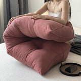 NNETM Wedge Floor Cushion with Striped Side Storage