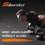 NNETM Half-Finger Lifting Gloves with Wrist Strap Support