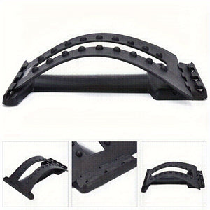 NNETM Back Magic Stretcher & Lower Lumbar Support - Spine Massager(Black)