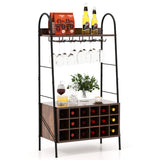 NNECW Baker’s Rack with Detachable Wine Rack and Stemware Holder