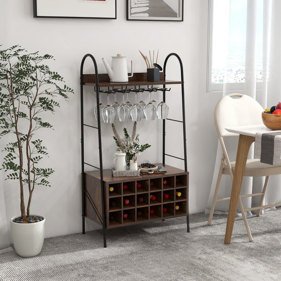 NNECW Baker’s Rack with Detachable Wine Rack and Stemware Holder