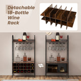 NNECW Baker’s Rack with Detachable Wine Rack and Stemware Holder