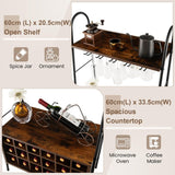 NNECW Baker’s Rack with Detachable Wine Rack and Stemware Holder