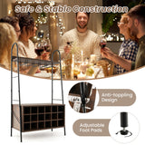 NNECW Baker’s Rack with Detachable Wine Rack and Stemware Holder