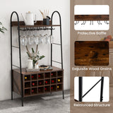 NNECW Baker’s Rack with Detachable Wine Rack and Stemware Holder