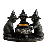 NNETM Halloween Witch Cat Sculpture Figurine