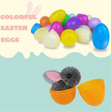 NNETM 42pcs Colorful Easter Eggs with Stuffed Bunny Animals