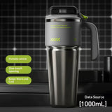 NNETM 34oz Vacuum-Sealed Stainless Steel Tumbler – Leak-Resistant, Hot & Cold with Straw & Handle