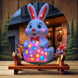 NNETM Polka-Dot Egg Inflatable Easter Bunny