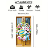 NNETM Easter Bunny Door Cover Hanging Spring Decoration