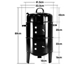 NNEDPE 3-in-1 Charcoal BBQ Smoker