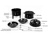 NNEDPE 3-in-1 Charcoal BBQ Smoker