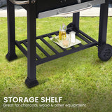 NNEDPE Square Outdoor Barbecue Grill BBQ
