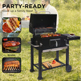 NNEDPE Square Outdoor Barbecue Grill BBQ