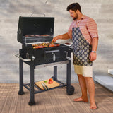 NNEDPE Square Outdoor Barbecue Grill BBQ