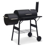NNEDPE 2-in-1 Outdoor Barbecue Grill & Offset Smoker