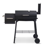 NNEDPE 2-in-1 Outdoor Barbecue Grill & Offset Smoker