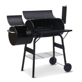 NNEDPE 2-in-1 Outdoor Barbecue Grill & Offset Smoker