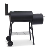 NNEDPE 2-in-1 Outdoor Barbecue Grill & Offset Smoker