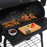 NNEDPE 2-in-1 Outdoor Barbecue Grill & Offset Smoker