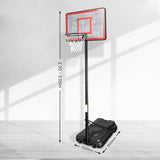 NNEDPE Height-Adjustable Basketball Hoop Backboard Portable Stand